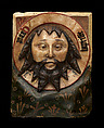 Plaque with the Head of Saint John the Baptist on a Charger, School of Nottingham (British), Alabaster with paint and gilding, British