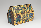 Chasse of Champagnat, Copper: engraved and gilt; champlevé enamel: blue-black, medium blue, turquoise, green, red, and white, French