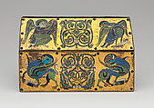 Chasse of Champagnat, Copper: engraved and gilt; champlevé enamel: blue-black, medium blue, turquoise, green, red, and white, French