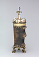 Beaker, Attributed to Hans Greiff (German, active ca. 1470–died 1516 Ingolstadt), Horn, gilded silver mounts and cover, German
