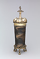 Beaker, Attributed to Hans Greiff (German, active ca. 1470–died 1516 Ingolstadt), Horn, gilded silver mounts and cover, German