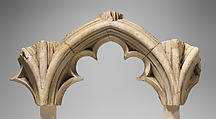 Tracery Arcade from the Great South Window of Canterbury Cathedral, Design perhaps by Master Mason Stephen Lote (d. 1417) and/or, Caen stone, British