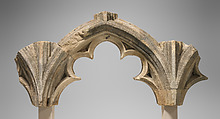 Tracery Arcade from the Great South Window of Canterbury Cathedral, Design perhaps by Master Mason Stephen Lote (d. 1417) and/or, Caen stone, British