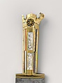 Serving Knife, Steel, brass, wood, bone, mother-of-pearl, Austrian