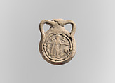 Ampulla (Flask) of Saint Menas, Earthenware, molded, Byzantine (Egypt)