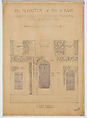 The Monastery of the Syrians, Sketch of Details of Plasterwork in the Haikal of the Church of El Adra, East Wall, William J. Jones, Watercolor on paper