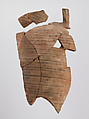 Ostrakon with Acrostic Hymn of the Passion, Pottery fragment with ink inscription, Coptic