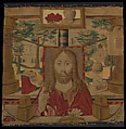 Christ of the Mystic Wine Press, Tapestry weave, wool, silk and metallic threads, South Netherlandish