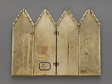 Folding Devotional Shrine with Scenes from Christ's Passion, Elephant Ivory, with modern paint, gilding, and metal mounts, French or German