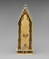 Triptych with the Coronation of the Virgin, Elephant ivory with polychromy, gilded decoration, and metal mounts, German