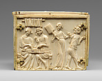 Box with the Parable Prodigal Son and Scenes of Lovers, Elephant ivory, French
