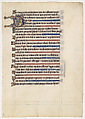 Manuscript Leaf from a Royal Psalter, Tempera and gold on parchment, British