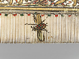 Comb, Elephant ivory, paint and gilding, French or Italian