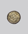 Gold Disk Brooch, Silver-gilt on bronze, with iron pin, Frankish