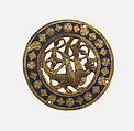 Medallion, Copper, champlevé enamel, French