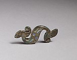 Dragon-Shaped Brooch, Copper alloy with champlevé enamel, Celtic or Roman