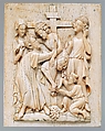 Plaque with the Descent from the Cross, Elephant ivory, whale bone, traces of paint, and gilding, French