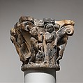 Capital with the Temptation of Jesus, Limestone, North French