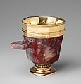 Jasper Cup with Gilded-Silver Mounts, Jasper, silver gilt mount and foot, Bohemian