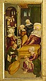 Altarpiece with scenes from the life of the Virgin, Tempera, oil and gilding on pine, German