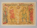 The Flagellation, Silk and metallic threads on linen, Italian