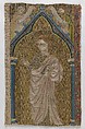 Fragment of an Orphrey, Linen ground, worked in colored silks and gold thread, British