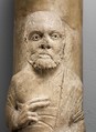 Column Statue of an Apostle, Stone (Encrinite), North Italian