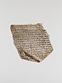 Ostrakon with an Epistle of Severos, Bishop of Antioch, Limestone with ink inscription, Coptic