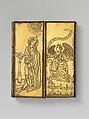 Triptych with the Way to Calvary, the Crucifixion, and the Disrobing of Jesus, Gilded copper, silver and paint, Netherlandish or French