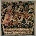 Sickness Spears the Stag and Death Sounds His Horn (from The Hunt of the Frail Stag), Wool warp,  wool and silk wefts, South Netherlandish