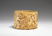 Ivory Pyx with the Triumph of Dionysos in India, Elephant ivory, Byzantine
