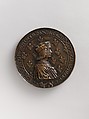 Medal Louis XII, King of France (r. 1498–15155), and Anne of Brittany (1476–1514), Copper alloy, French
