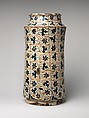 Pharmacy Jar, Tin-glazed earthenware, Spanish