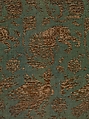 Textile, Silk, metal thread; twill and twill; silk, gilt membrane on linen., Italian