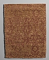 Textile, Satin and plain weave, silk, gilt parchment and gilt membrane on linen, Spanish