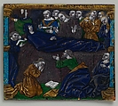 Plaque with the Death of the Virgin, Workshop of Jean Pénicaud I (French, ca. 1490–after 1543), Painted enamel, copper, French
