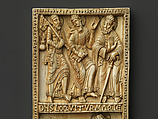 Plaque with the Journey to Emmaus and Noli Me Tangere, Elephant ivory, traces of gilding, Spanish