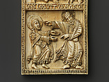 Plaque with the Journey to Emmaus and Noli Me Tangere, Elephant ivory, traces of gilding, Spanish