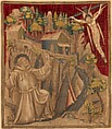 Textile with Saint Francis Receiving the Stigmata, Colored silks, metal thread, Italian