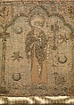 Crucifixion flanked by Saints, Silk, British