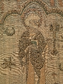 Crucifixion flanked by Saints, Silk, British