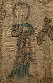Crucifixion flanked by Saints, Silk, British