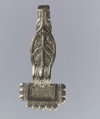 Square-Headed Bow Brooch, gilded silver and niello, Frankish