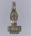 Square-Headed Bow Brooch, Gilded silver and niello, Frankish