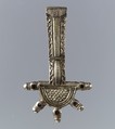 Bow Brooch, Silver-gilt, garnets, Frankish
