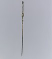 Pin, Copper alloy with a later gold patina, Frankish