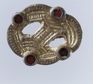 Openwork Brooch, Gilded silver and garnets, Frankish
