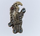 Bird-Shaped Brooch, Gold sheet with filigree and granulation and inlays of garnet and glass, Frankish