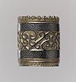 Mount for Spear Shaft, Silver-gilt, niello, Late Roman