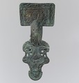 Square-Headed Bow Brooch, Silver-gilt, niello inlay; iron spring/pin, Frankish